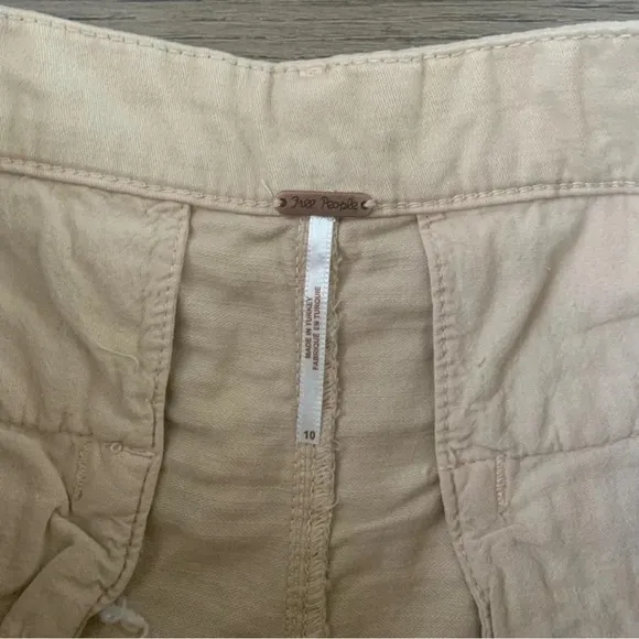 Free People Billie Chino High Waist Shorts Almond Milk Khaki Multi Sizes NWT