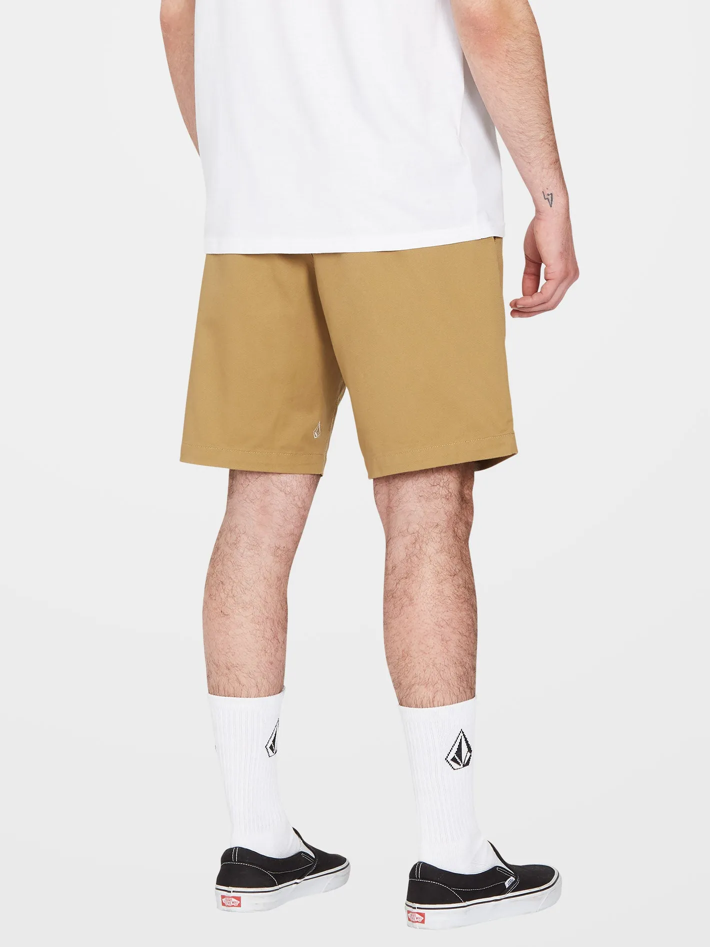 Frickin Elasticated Waist 19" Shorts - DARK KHAKI