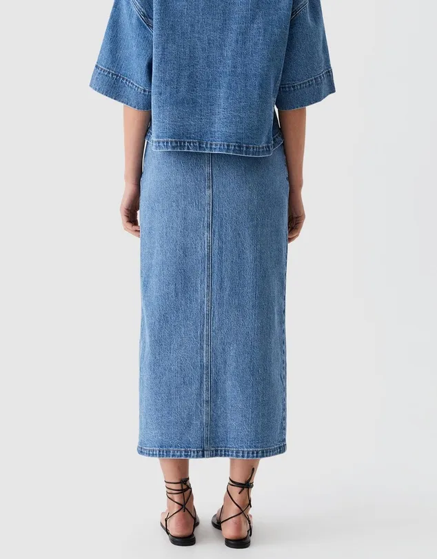 fynn denim skirt - blue