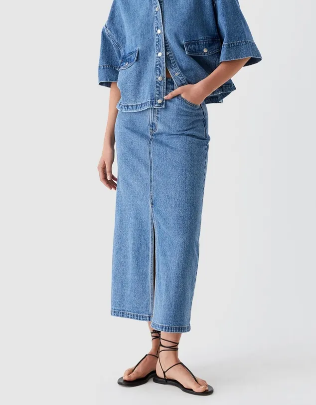 fynn denim skirt - blue