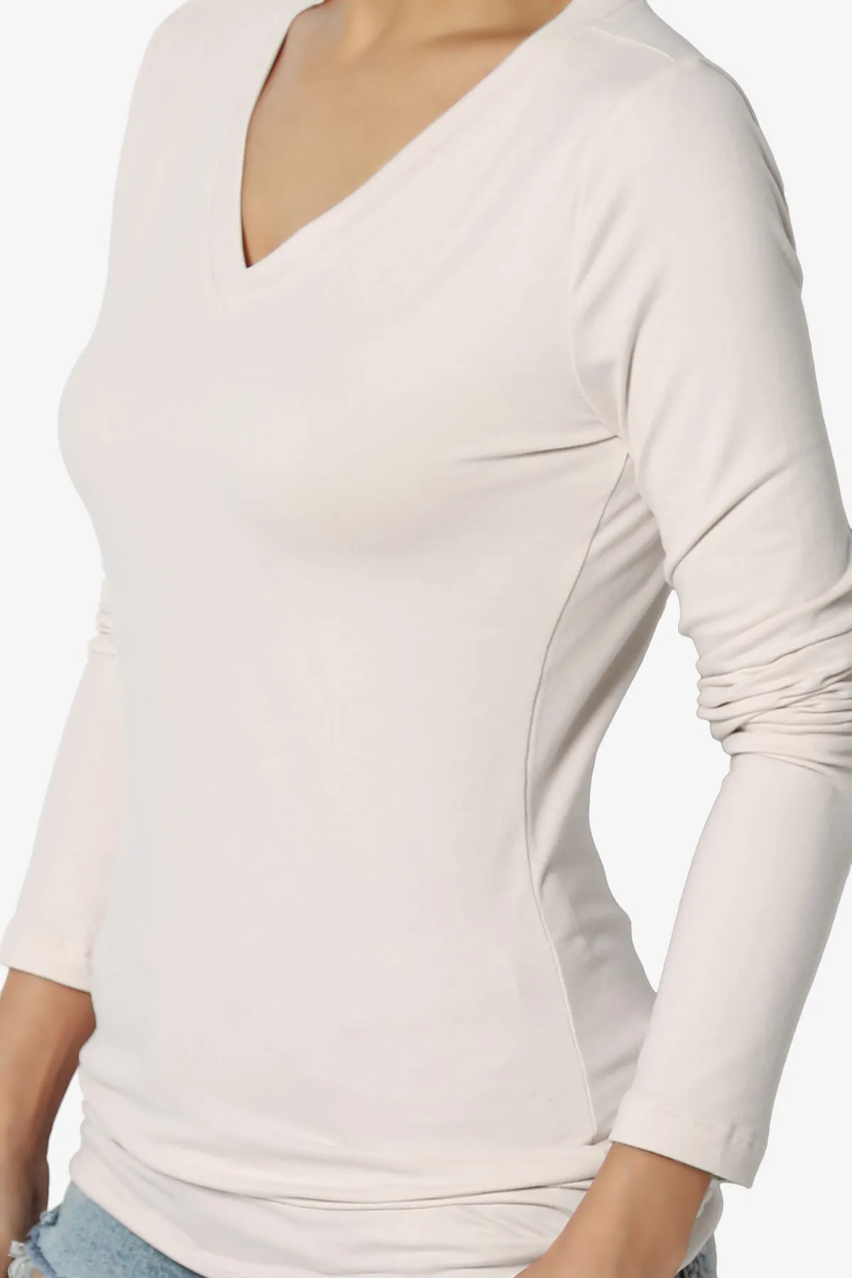 Gaia Microfiber V-Neck Long Sleeve T-Shirt PLUS