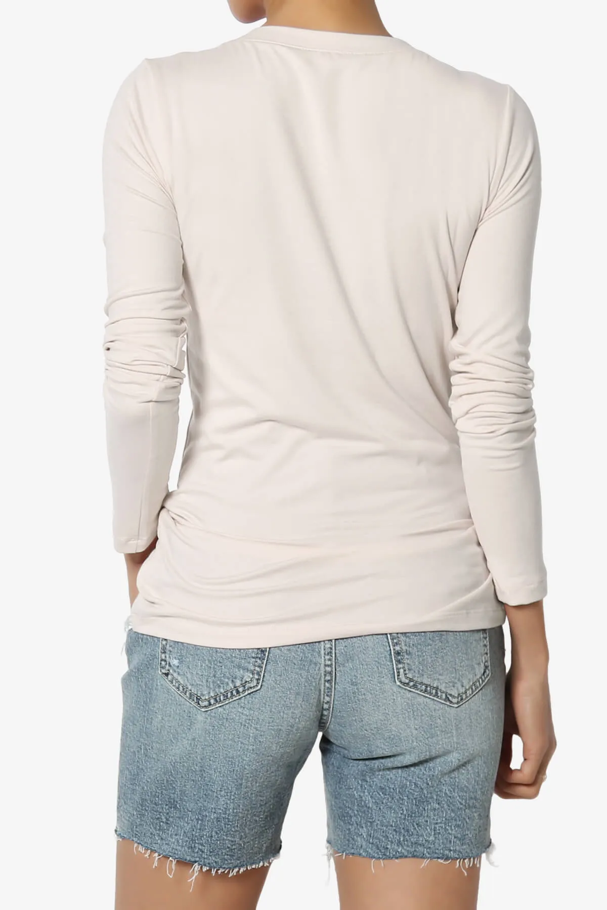 Gaia Microfiber V-Neck Long Sleeve T-Shirt PLUS