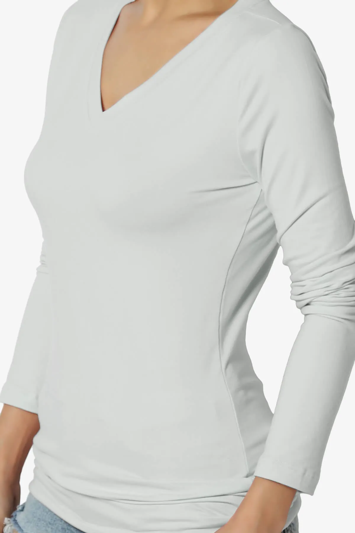Gaia Microfiber V-Neck Long Sleeve T-Shirt PLUS