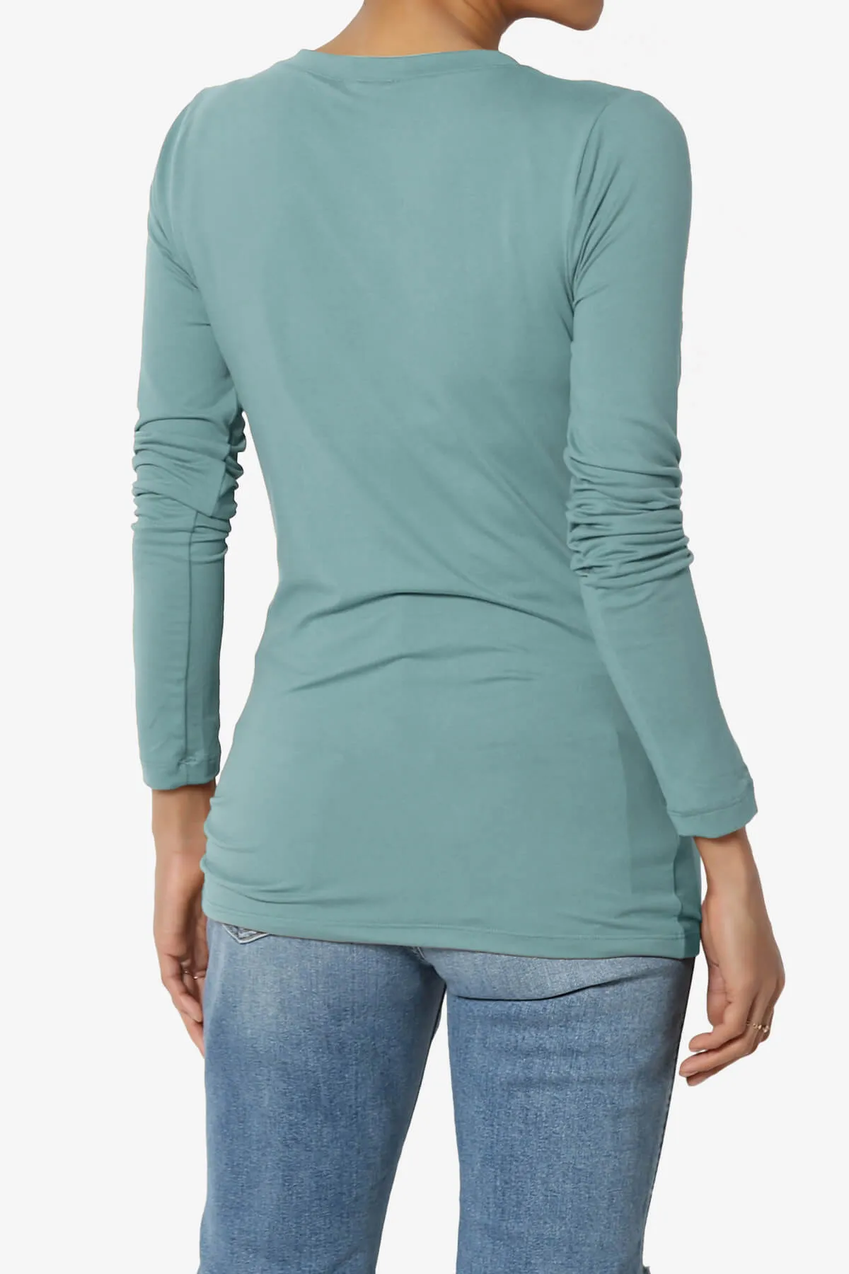 Gaia Microfiber V-Neck Long Sleeve T-Shirt PLUS