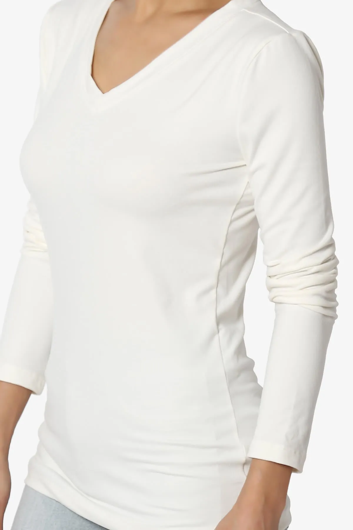 Gaia Microfiber V-Neck Long Sleeve T-Shirt PLUS