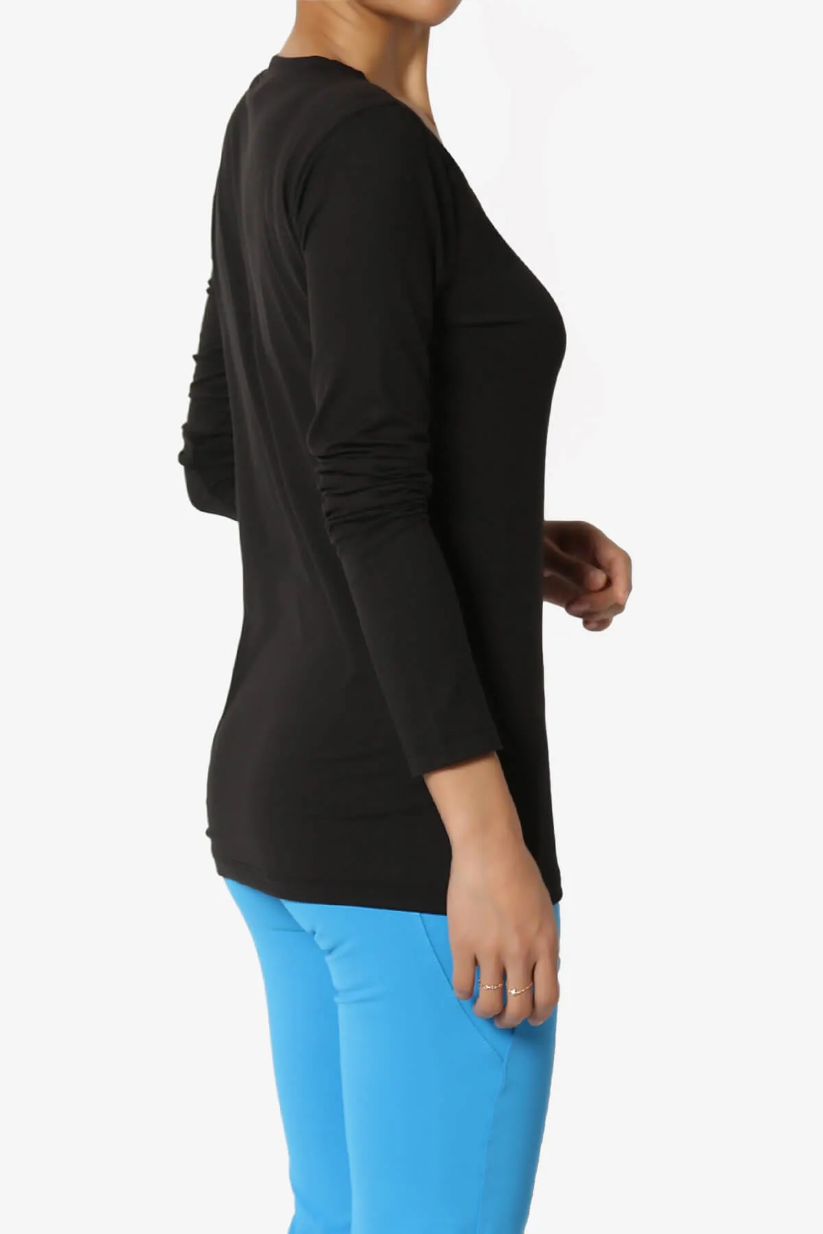 Gaia Microfiber V-Neck Long Sleeve T-Shirt PLUS