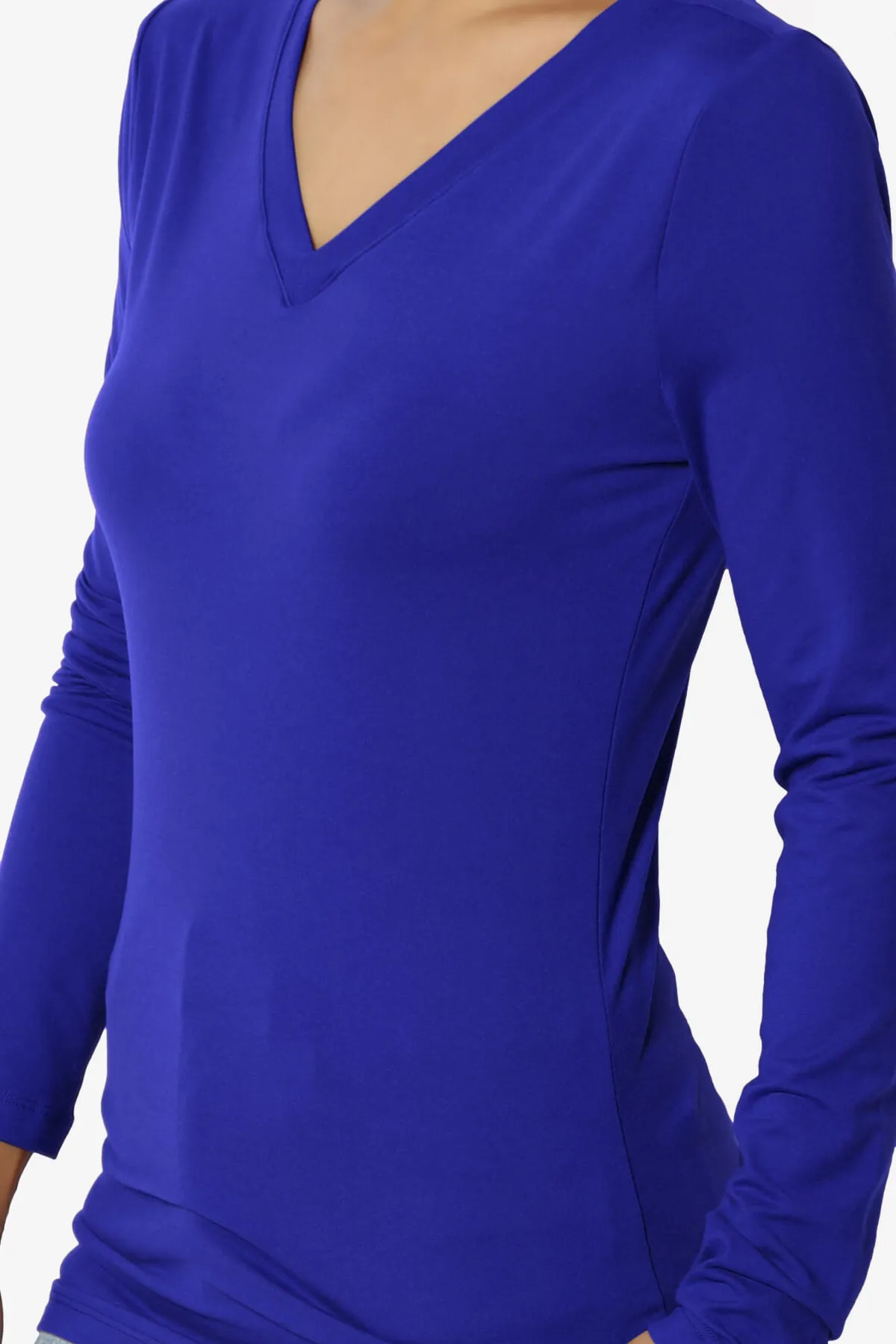 Gaia Microfiber V-Neck Long Sleeve T-Shirt PLUS
