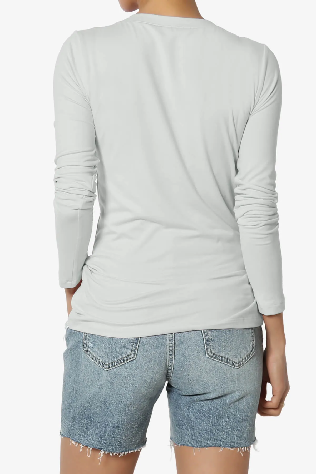 Gaia Microfiber V-Neck Long Sleeve T-Shirt PLUS