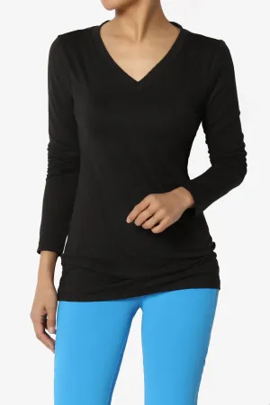 Gaia Microfiber V-Neck Long Sleeve T-Shirt PLUS