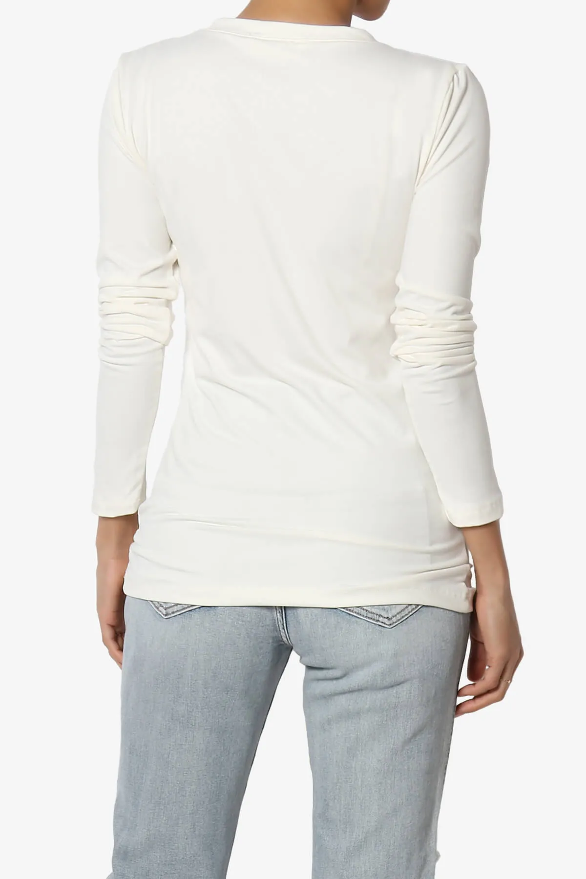 Gaia Microfiber V-Neck Long Sleeve T-Shirt PLUS