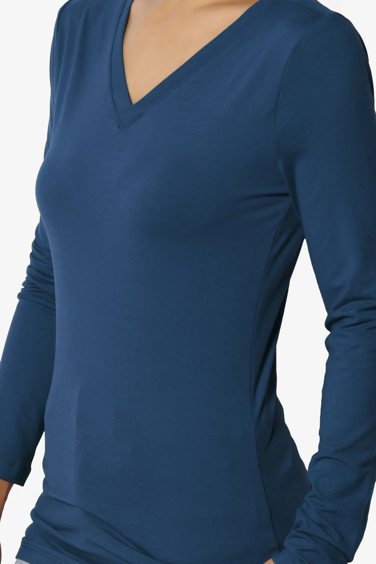 Gaia Microfiber V-Neck Long Sleeve T-Shirt PLUS