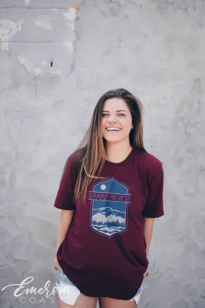 Gamma Phi Beta Maroon Outdoors Tee
