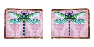 Garden Dragonfly Needlepoint Wallet