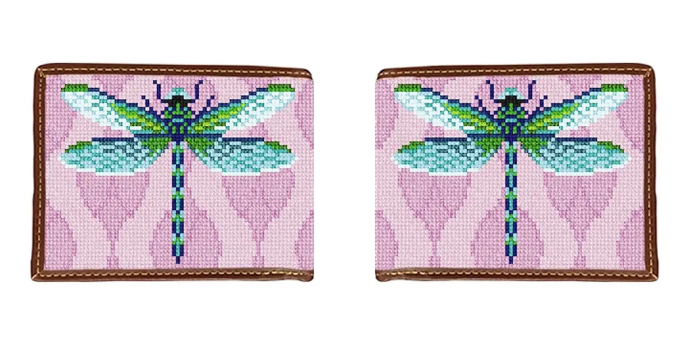 Garden Dragonfly Needlepoint Wallet