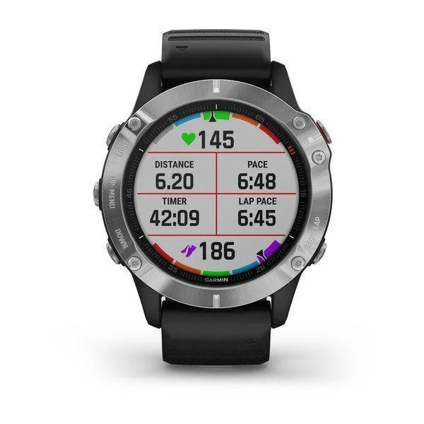 Garmin Fenix 6 Silver with Black Band 47mm