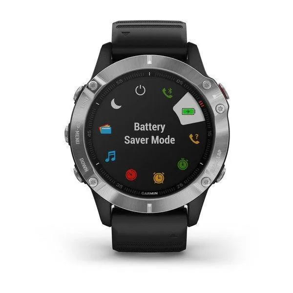 Garmin Fenix 6 Silver with Black Band 47mm