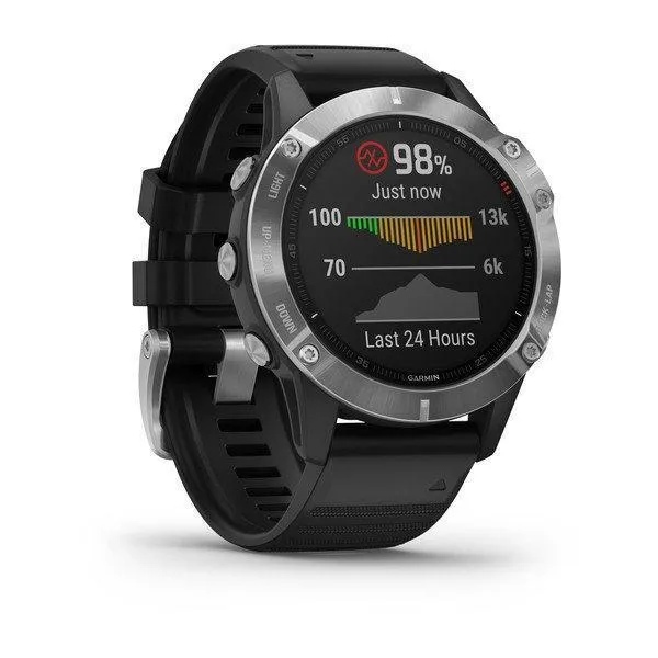 Garmin Fenix 6 Silver with Black Band 47mm