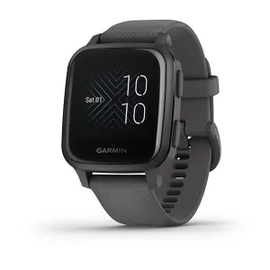 Garmin Venu Sq Silicone Slate Strap Full Color Display Dial Watch - 010-02427-10