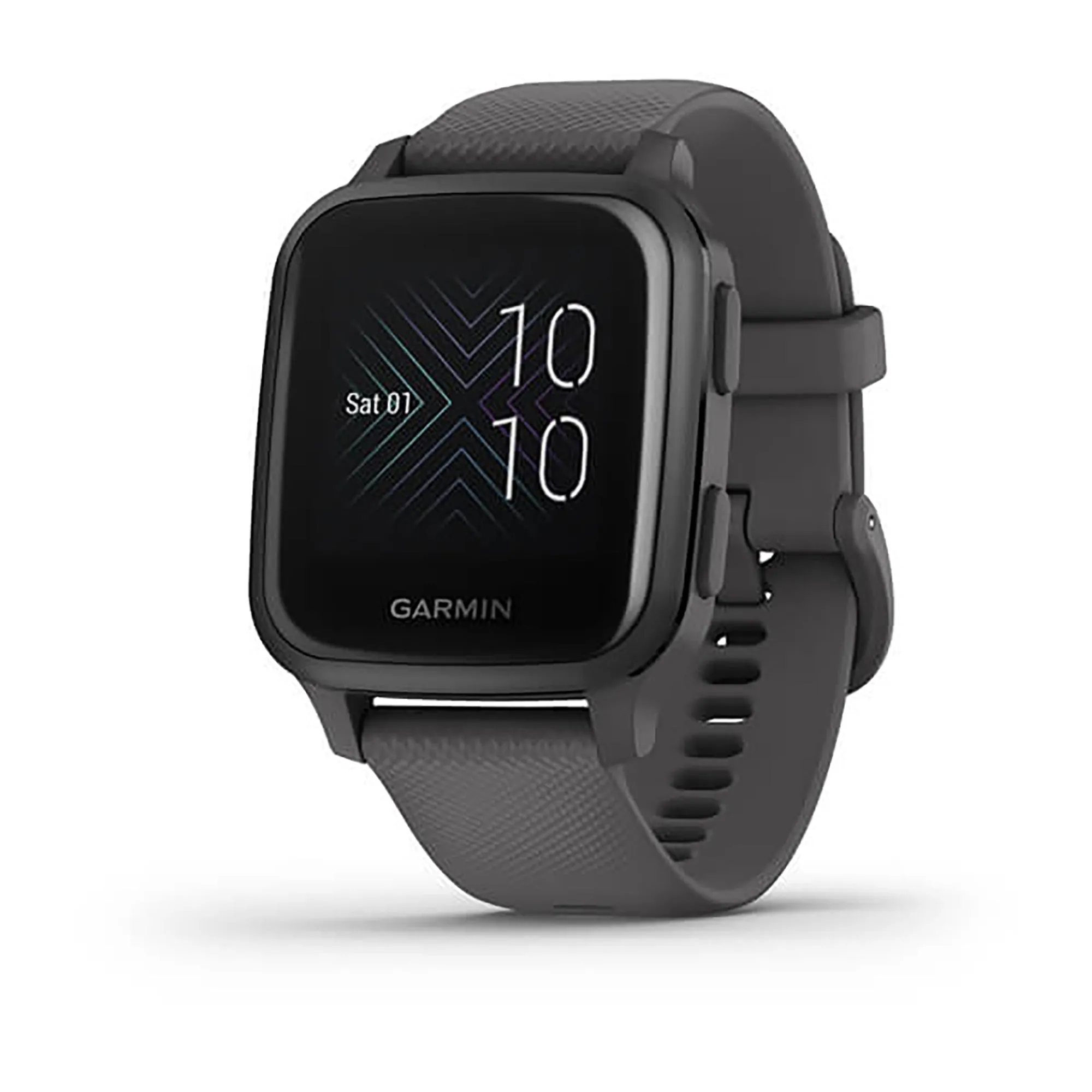 Garmin Venu Sq Silicone Slate Strap Full Color Display Dial Watch - 010-02427-10