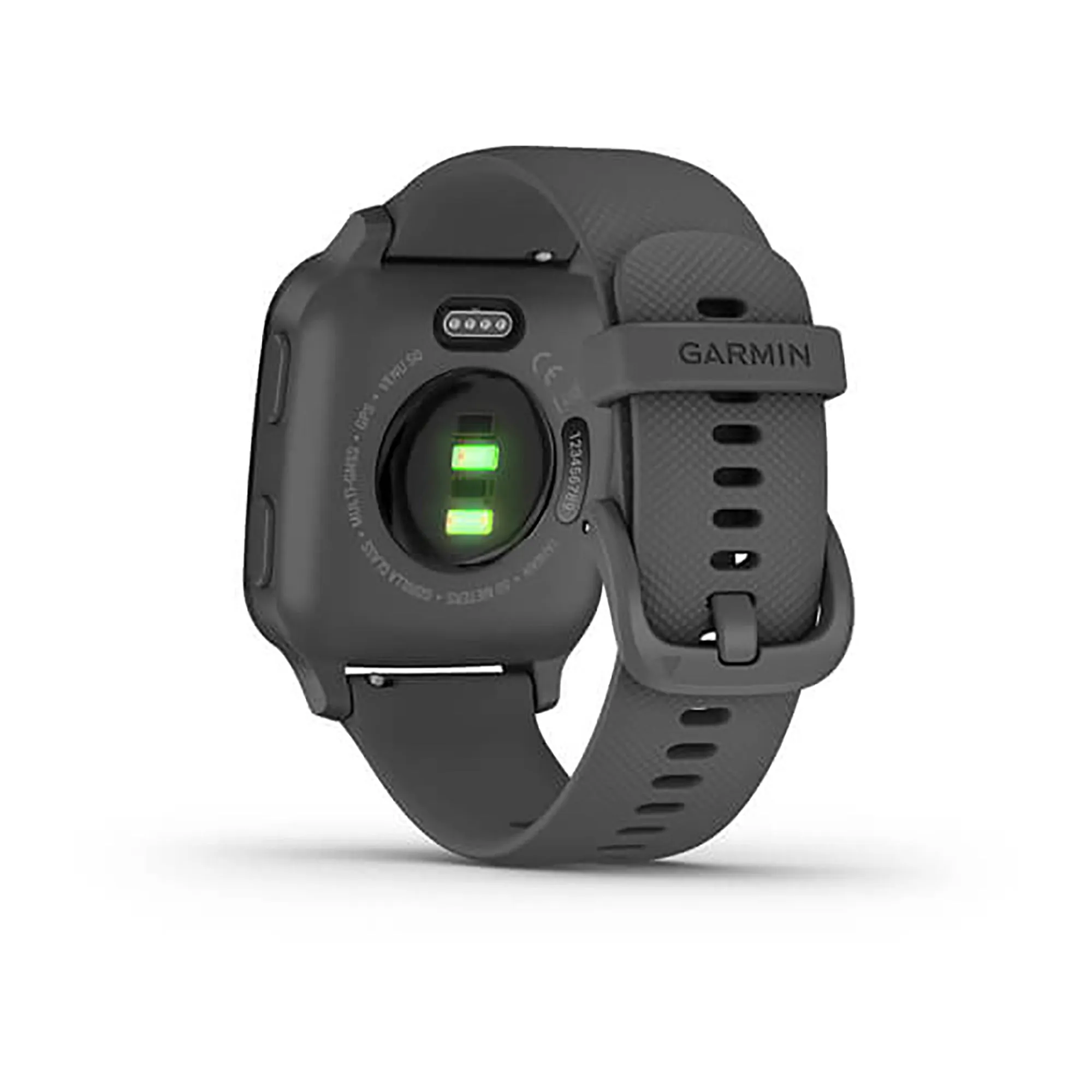 Garmin Venu Sq Silicone Slate Strap Full Color Display Dial Watch - 010-02427-10