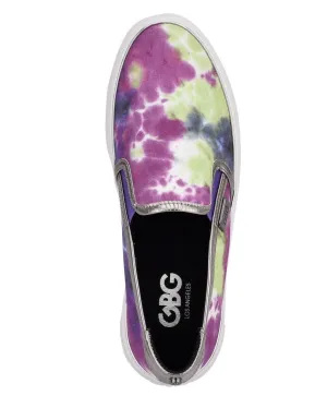 GBG Los Angeles Womens Tie Dye Shoes Slip On Sneakers