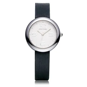 GEEKTHINK One-Piece Quartz Watches Women Brand Ladies Simple Casual Leather strap Wristwatch Gold Girl Clock Female & Gift Box
