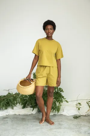 Gilma-Jane Organic Cotton Short in Bright Olive