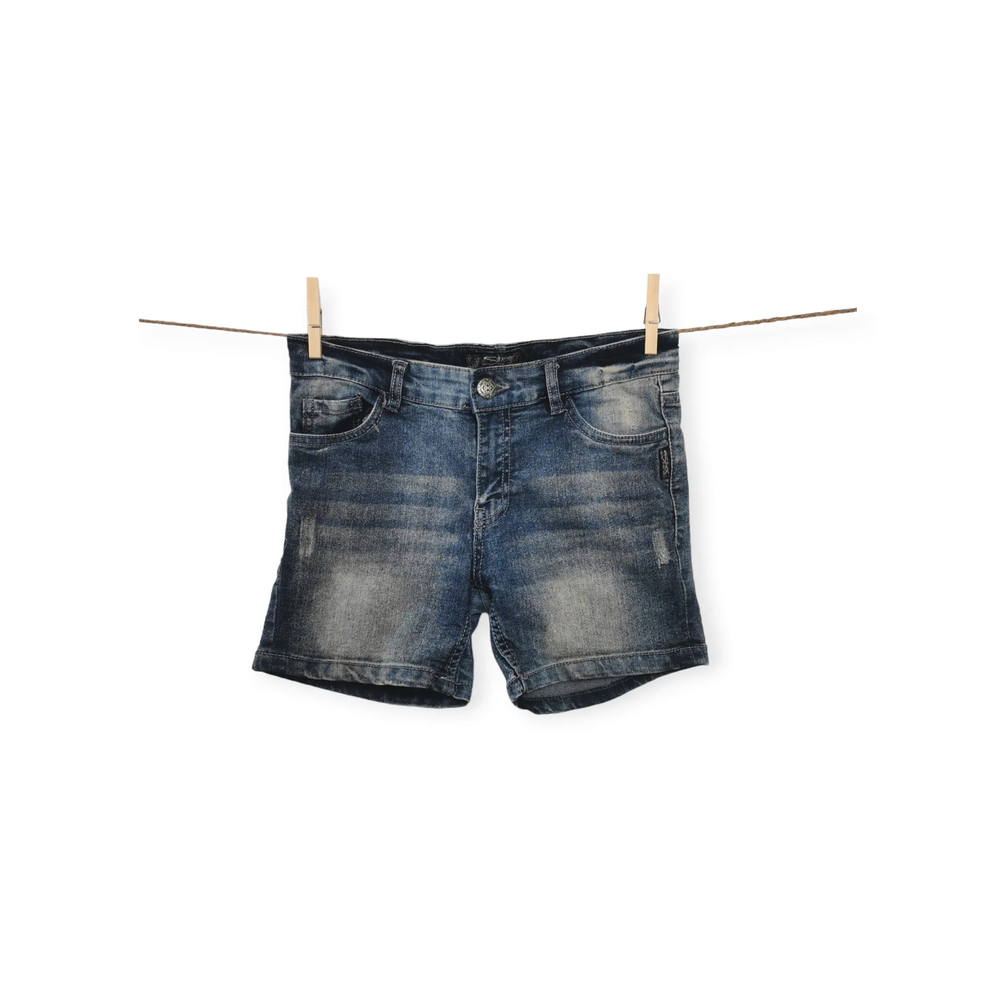 GIRL SIZE 12 YEARS - SILVER JEANS, 'Lacy' Style, Denim Shorts EUC B51