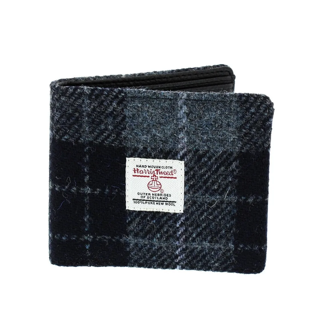 Glen Appin Grey Check Harris Tweed Bi-fold Wallet LB2007