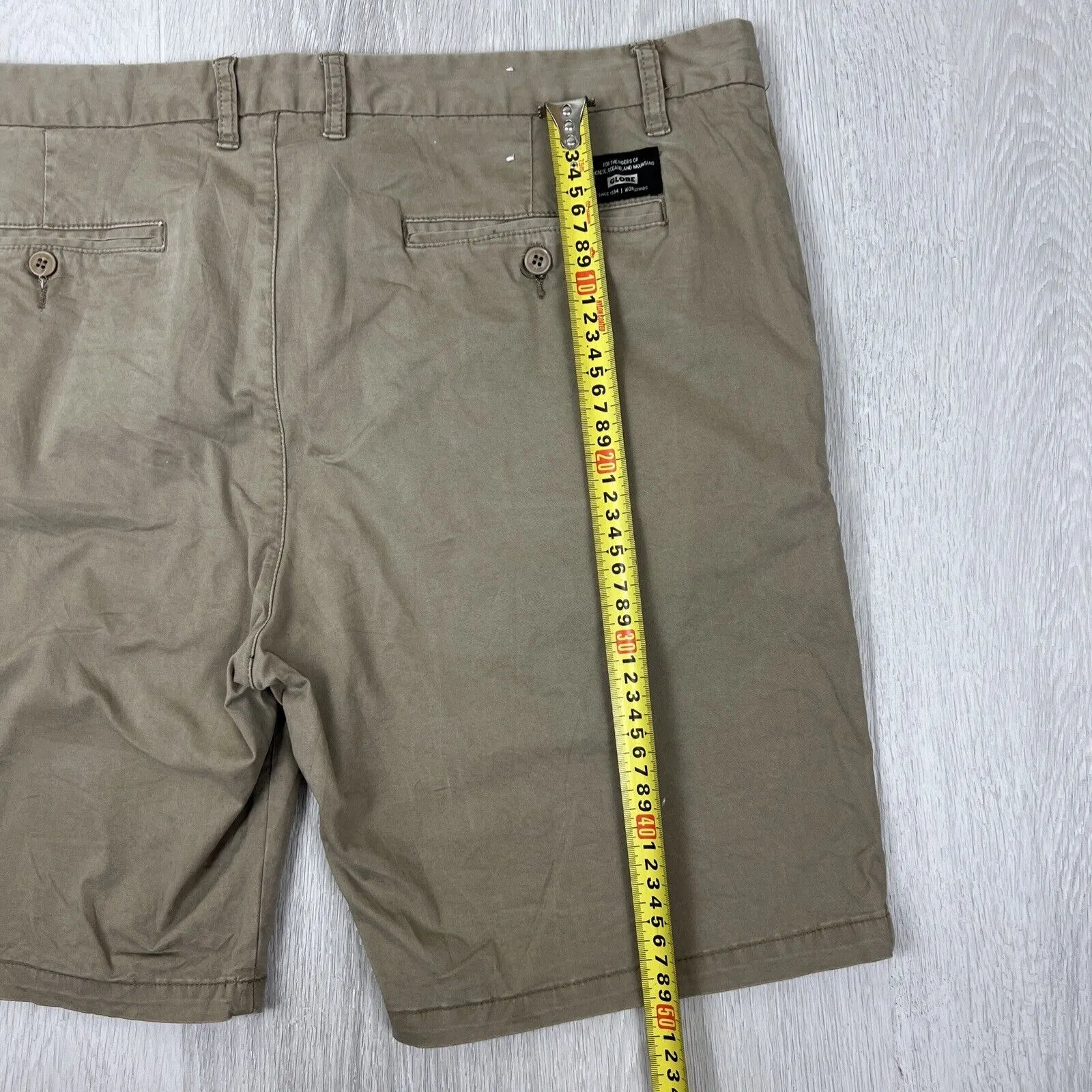 Globe Mens Chino Shorts Size 38 (2 Pairs, 1 x Beige & 1 x Black)