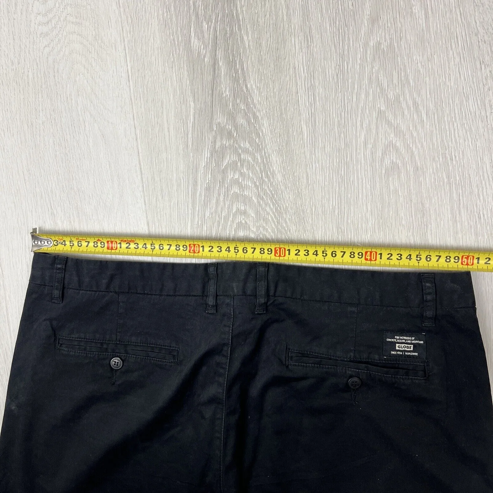 Globe Mens Chino Shorts Size 38 (2 Pairs, 1 x Beige & 1 x Black)