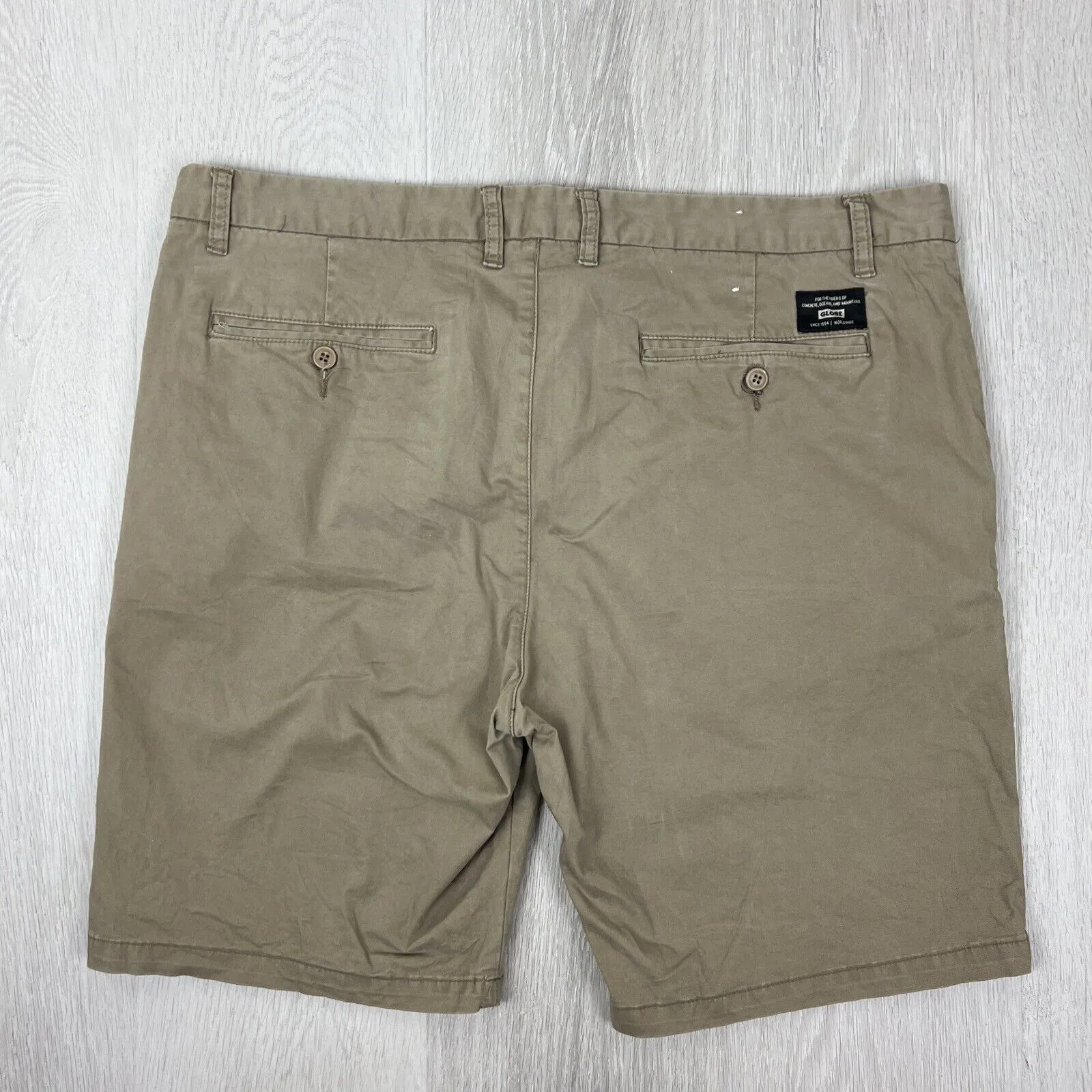 Globe Mens Chino Shorts Size 38 (2 Pairs, 1 x Beige & 1 x Black)