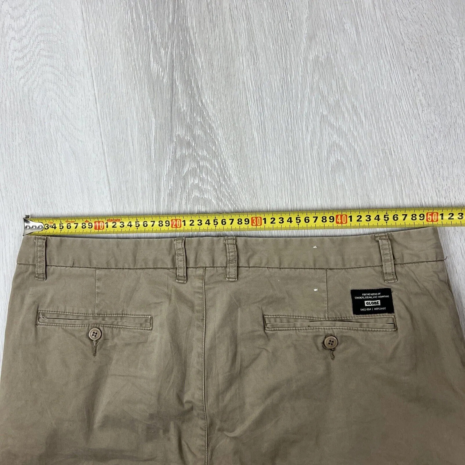 Globe Mens Chino Shorts Size 38 (2 Pairs, 1 x Beige & 1 x Black)