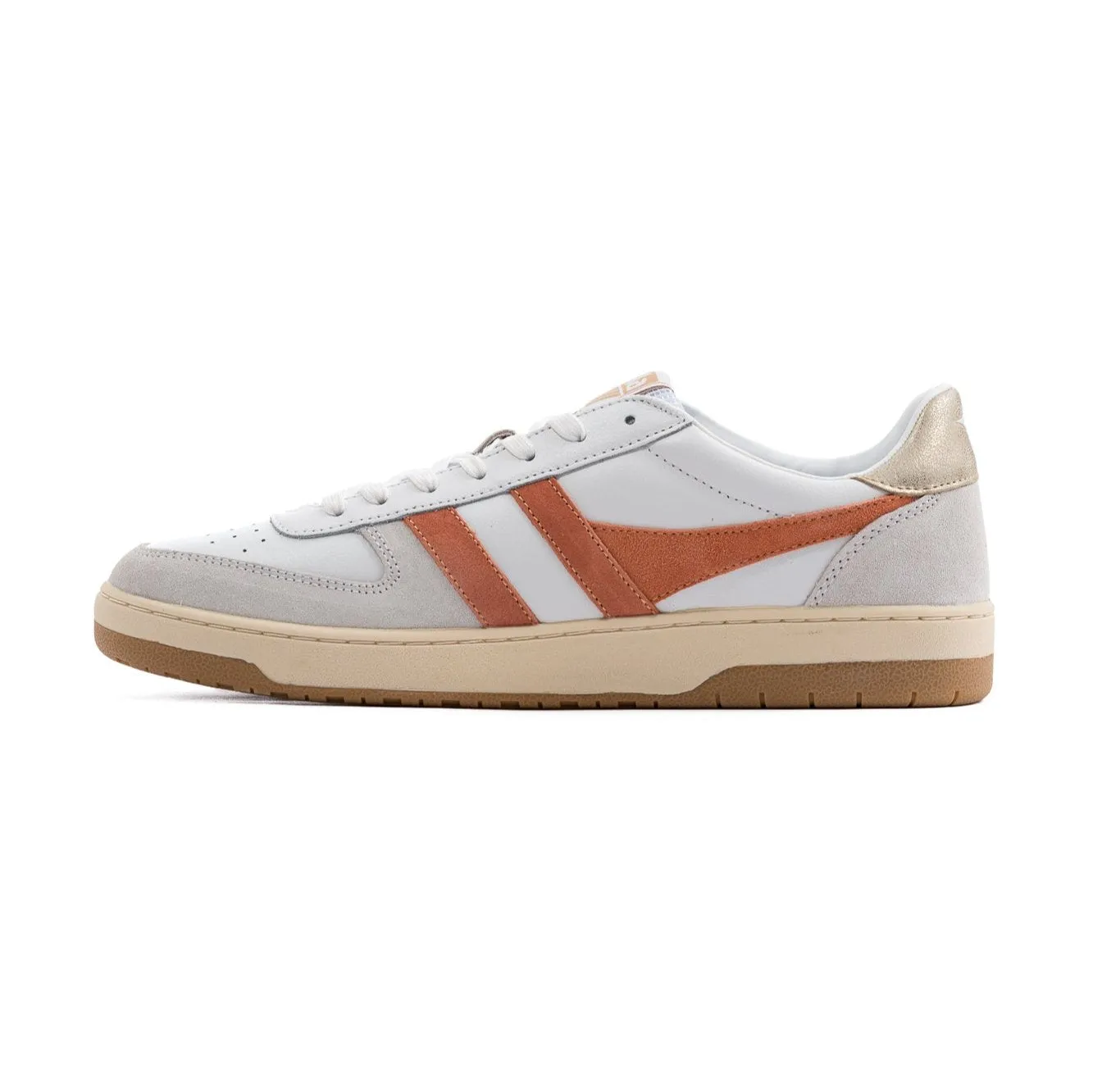 Gola Hawk Women's Shoes - White/Terracotta/Gold