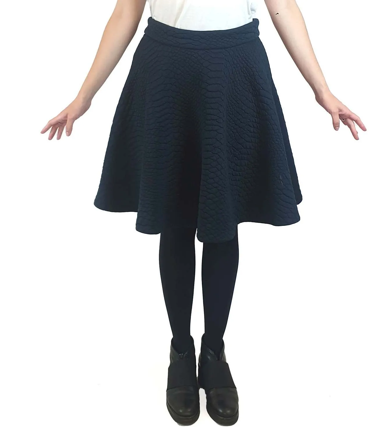 Gorman navy quilted A-line skirt size 10
