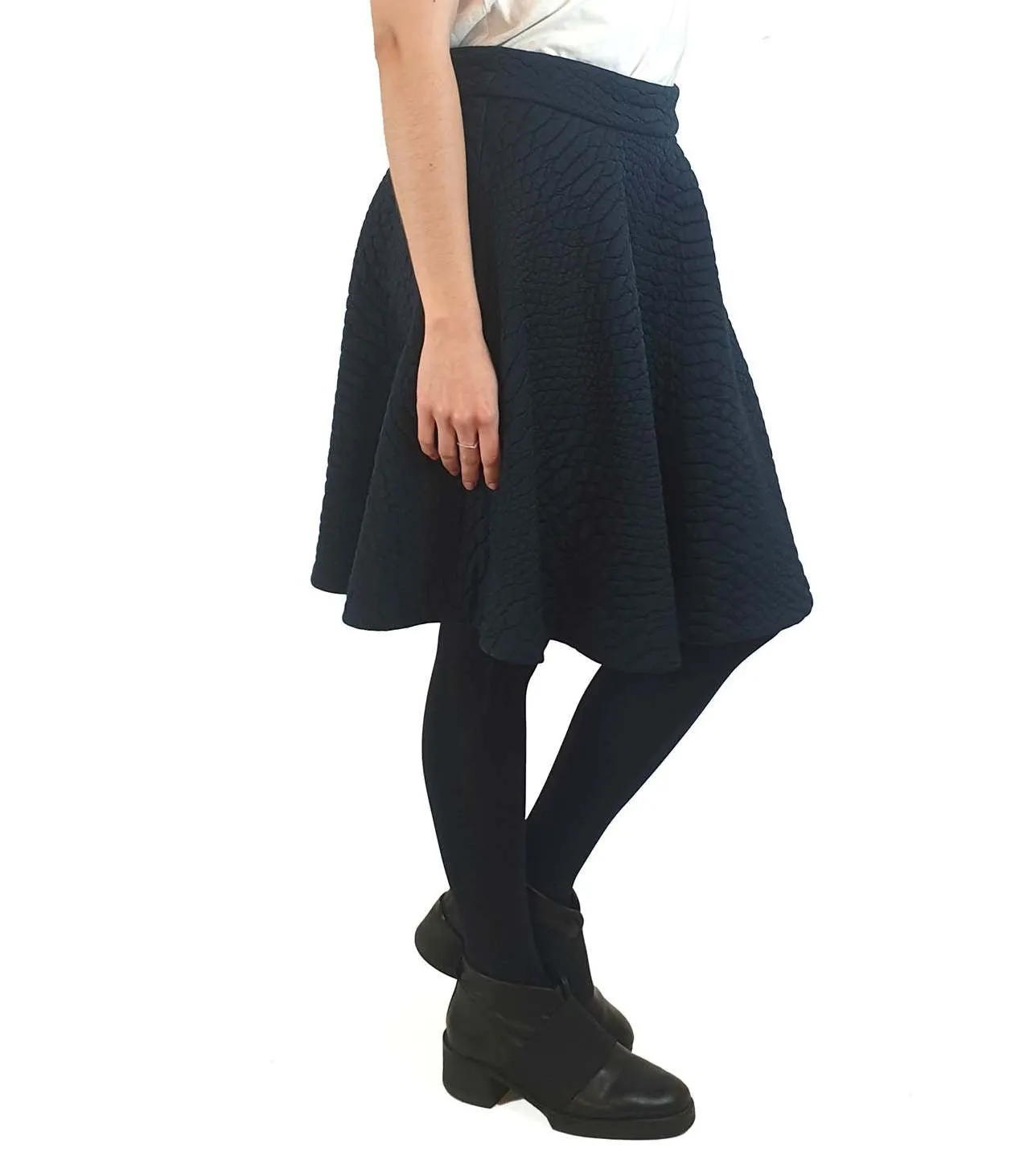 Gorman navy quilted A-line skirt size 10