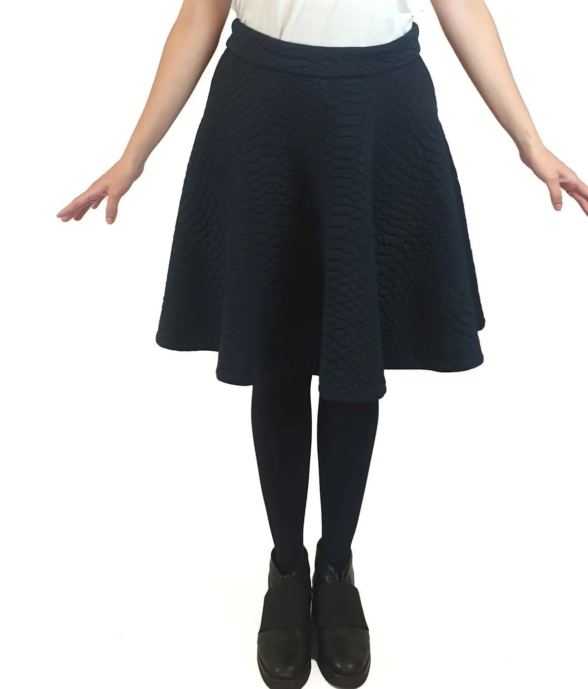 Gorman navy quilted A-line skirt size 10