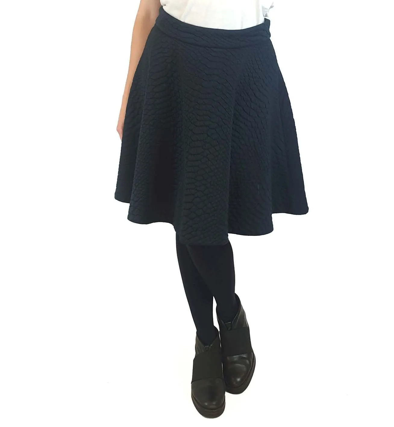 Gorman navy quilted A-line skirt size 10