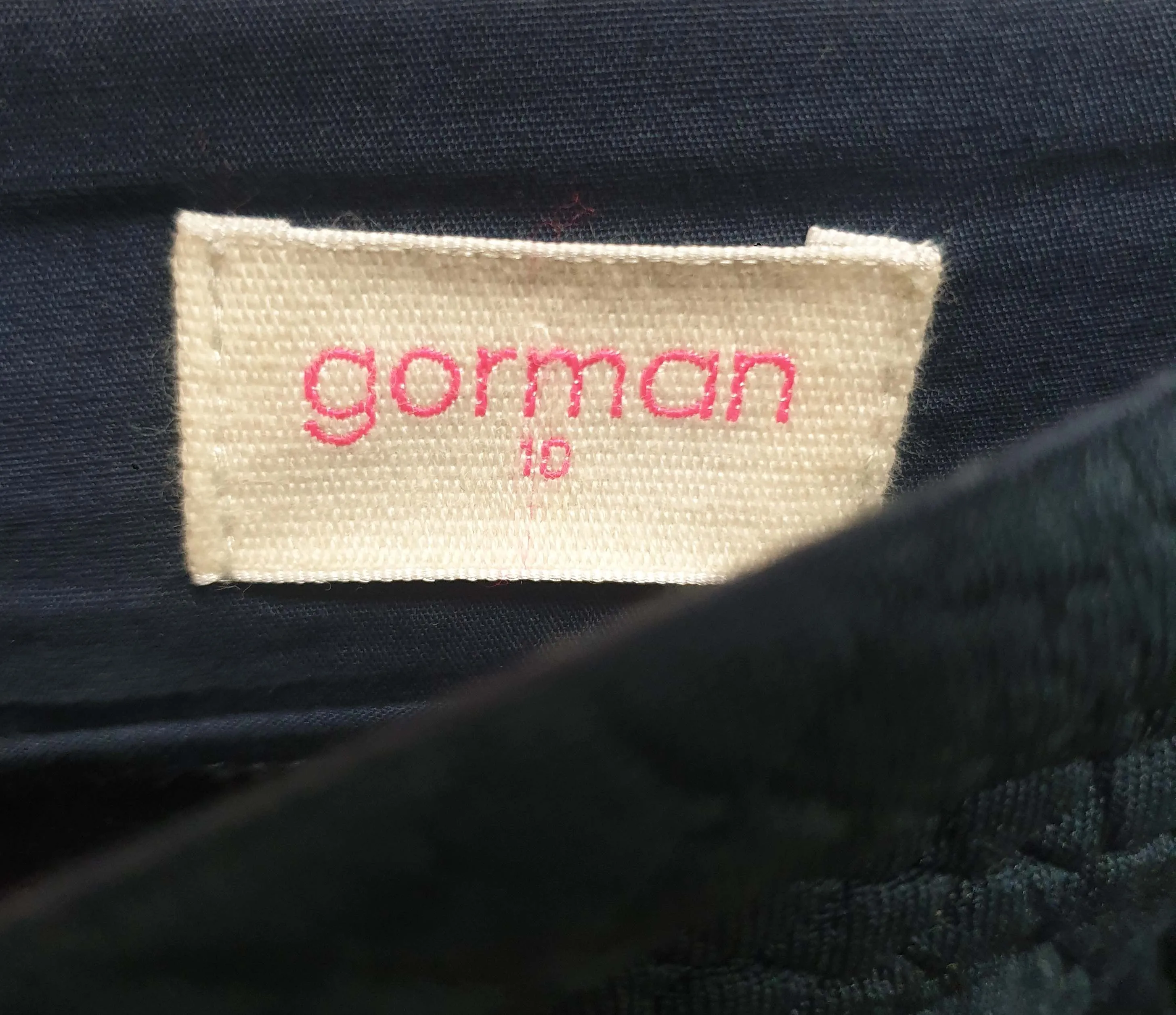 Gorman navy quilted A-line skirt size 10
