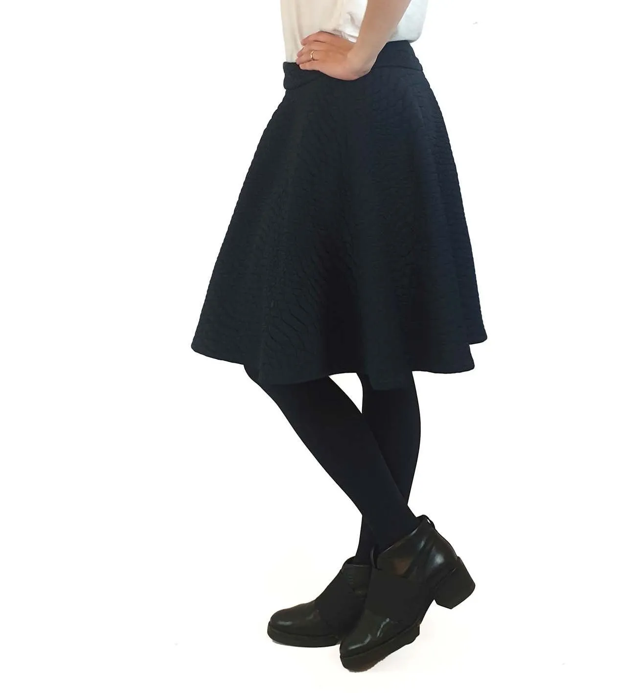 Gorman navy quilted A-line skirt size 10