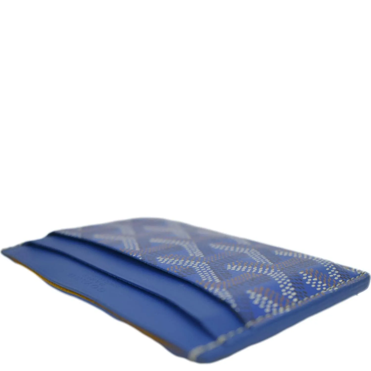 GOYARD Saint-Sulpice Card Holder Coated Canvas Wallet Blue