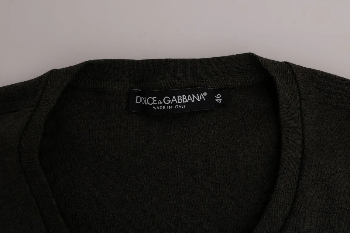 Gray Cotton 2015 Motive T-Shirt