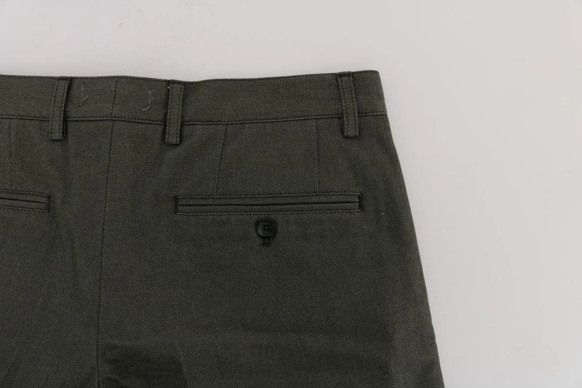 Gray Cotton Crown Shorts