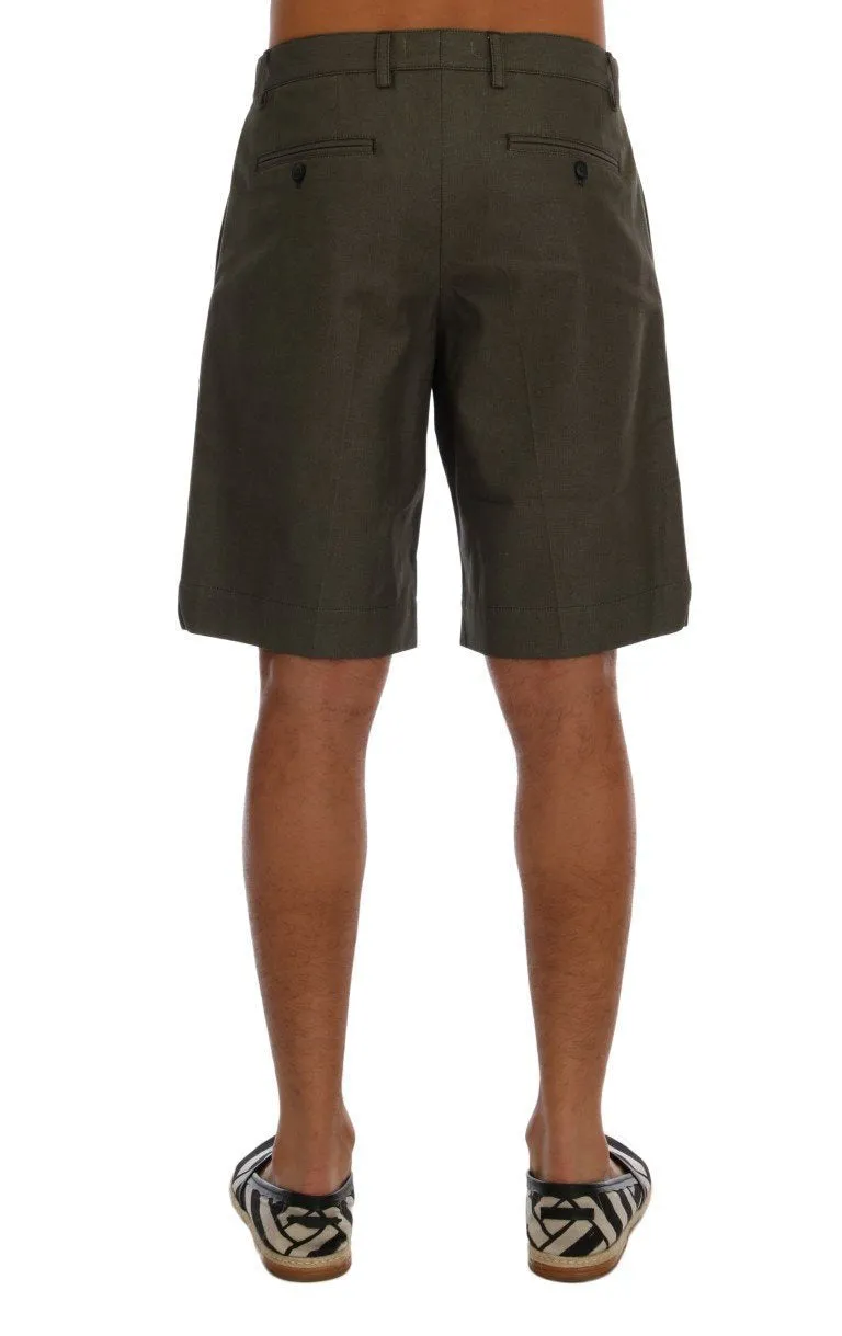 Gray Cotton Crown Shorts