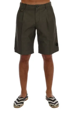 Gray Cotton Crown Shorts