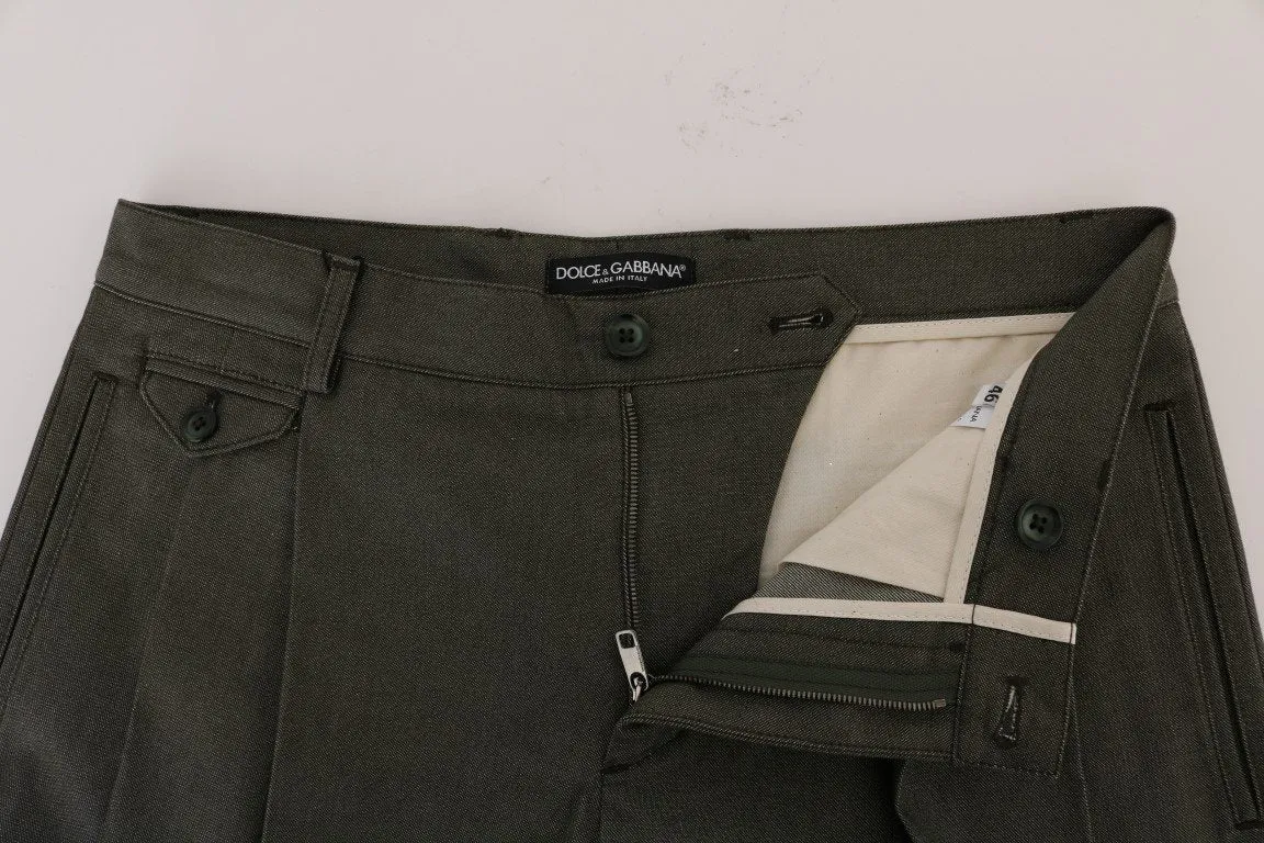 Gray Cotton Crown Shorts