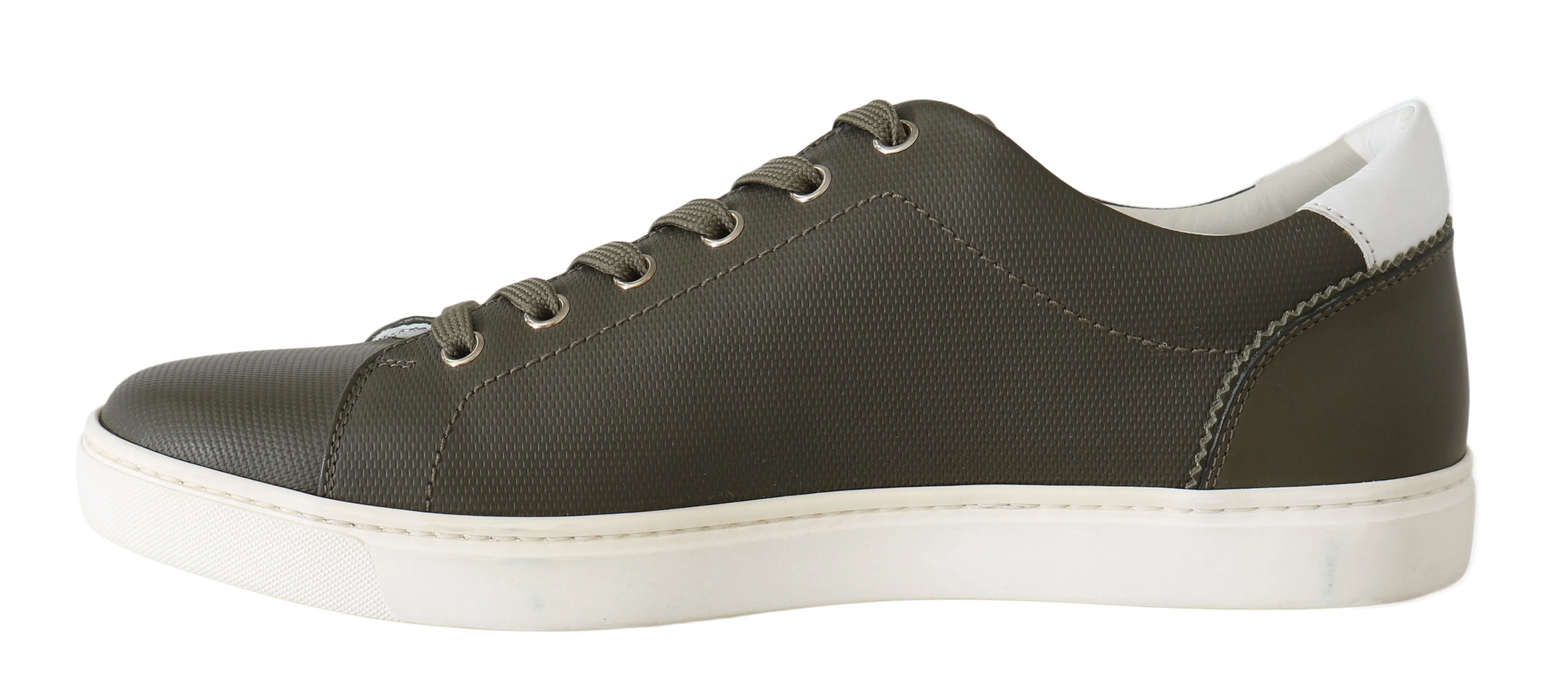 Green Leather Casual Gym Sport Scarpe Sneakers