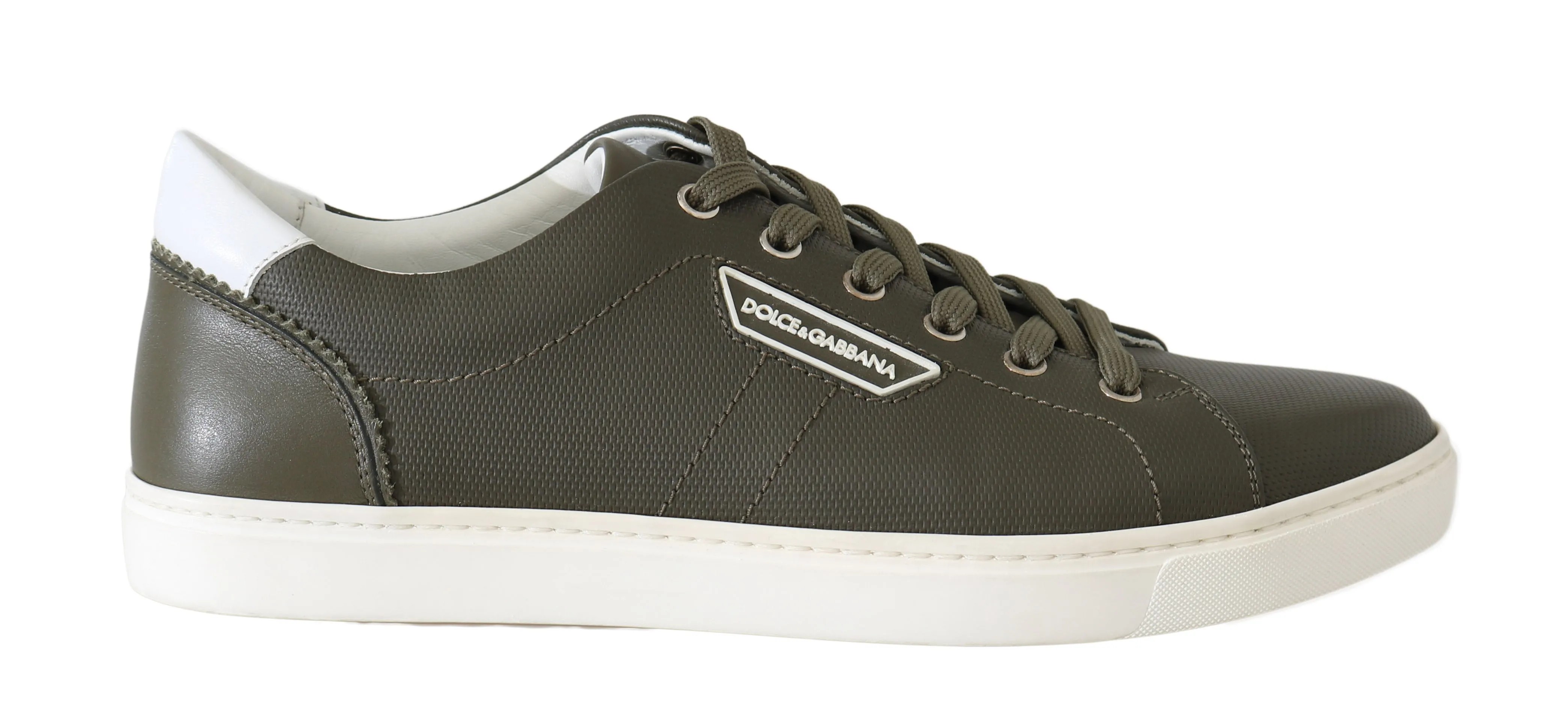 Green Leather Casual Gym Sport Scarpe Sneakers