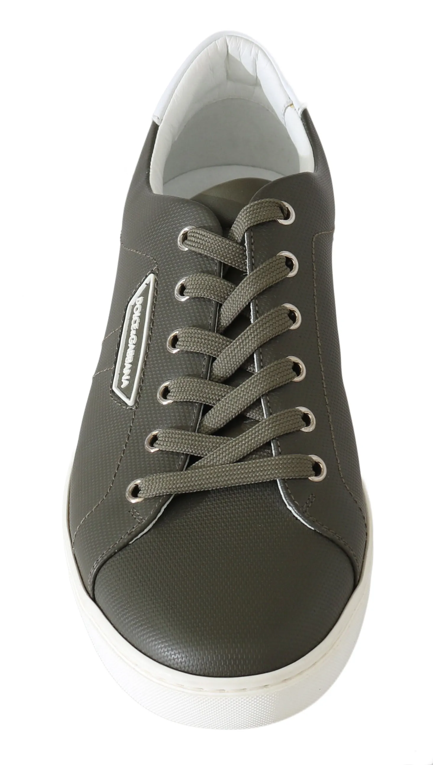 Green Leather Casual Gym Sport Scarpe Sneakers