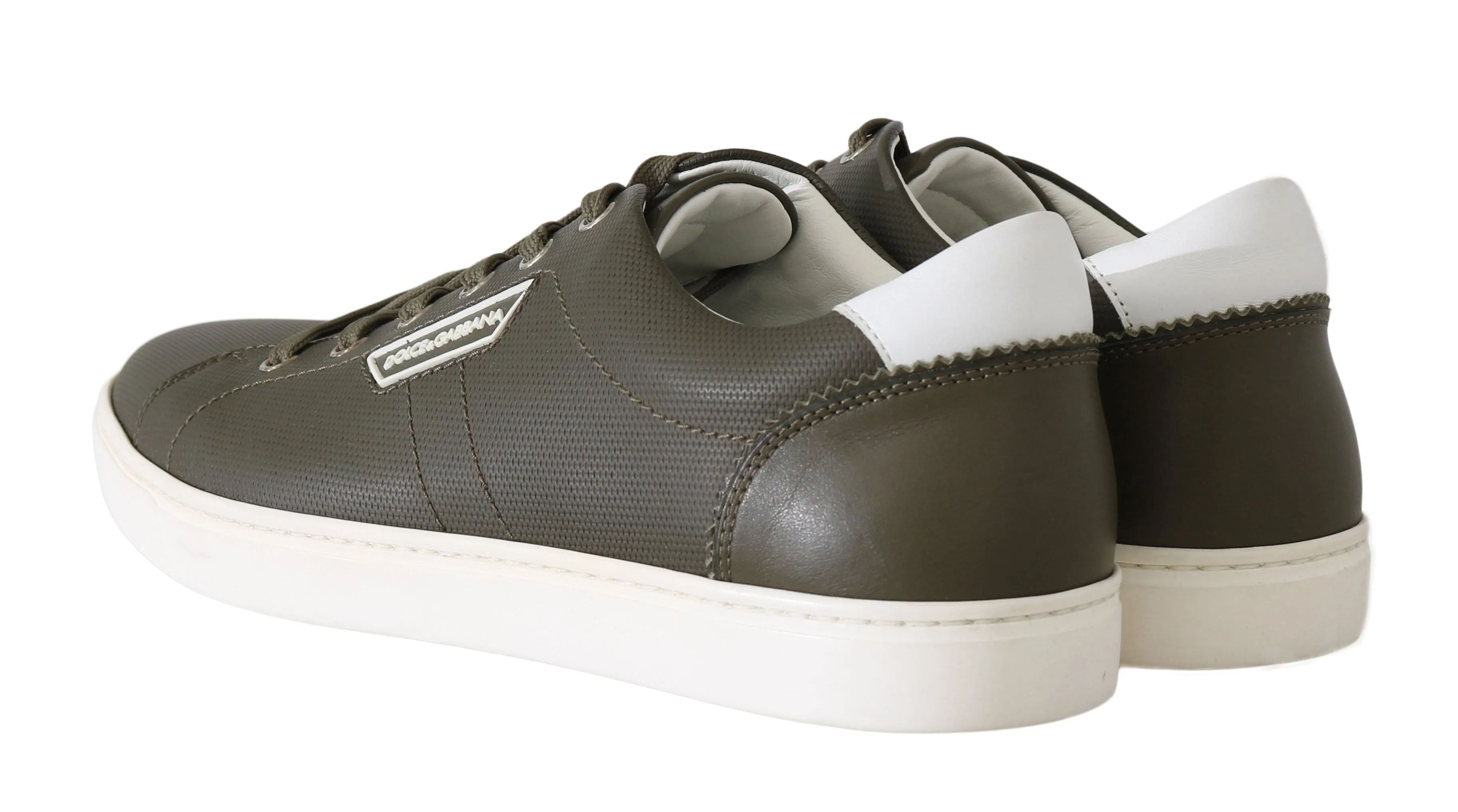 Green Leather Casual Gym Sport Scarpe Sneakers